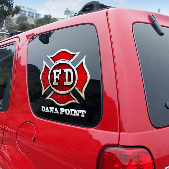 decal on rear suv window