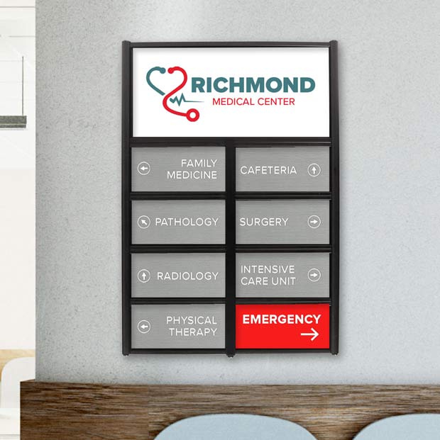 healthcare sign on wall