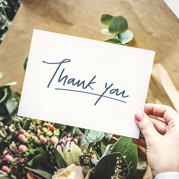 Thank you card