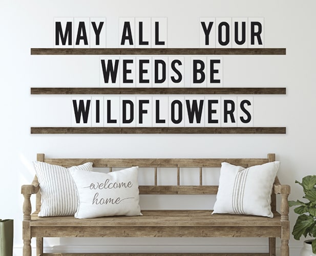 Wildflowers Letter Ledge