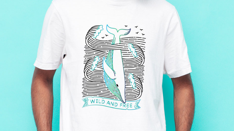 person wearing a t-shirt
