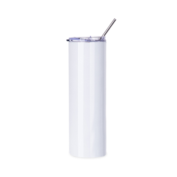 skinny stainless steel tumbler with straw and lid