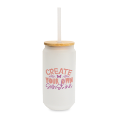 16oz Frosted Glass Can
